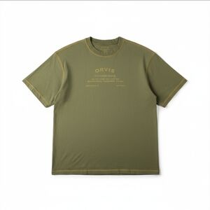 Vintage Orvis 1856 Issue T-Shirt Olive Green Heavyweight Military Style XXL